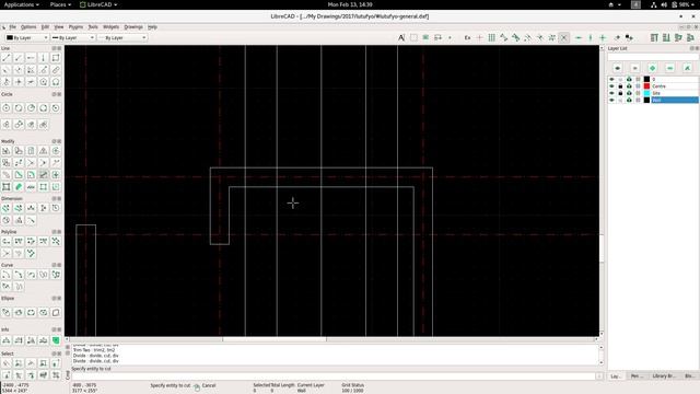 Librecad for Architectural project-1 video-4 смотреть онлайн