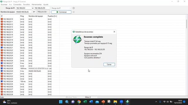 Manejo de la herramienta: Angry IP Scanner. смотреть онлайн