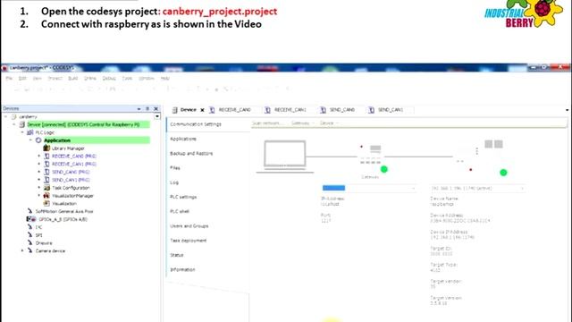 Codesys to control the can bus on Raspberry Pi смотреть онлайн