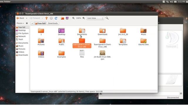 Team Speak 3 Linux setup смотреть онлайн