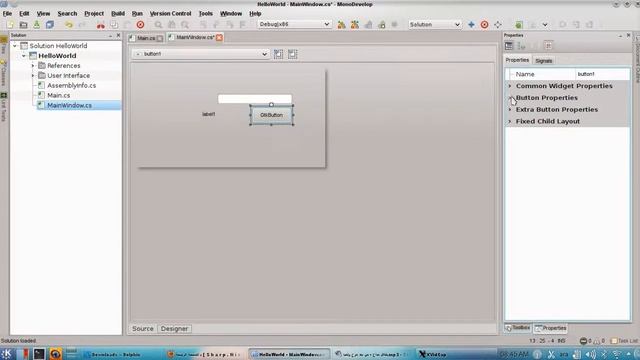 Hello World in GTK# With MonoDevelop C# - بالعربي смотреть онлайн