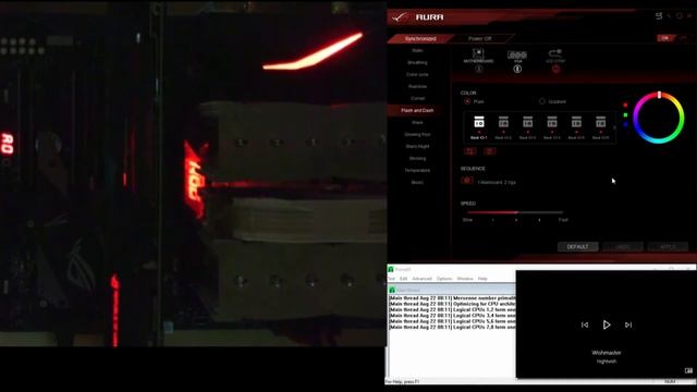 ASUS AURA RGB LED lighting on ROG STRIX X299-E GAMING motherboard смотреть онлайн
