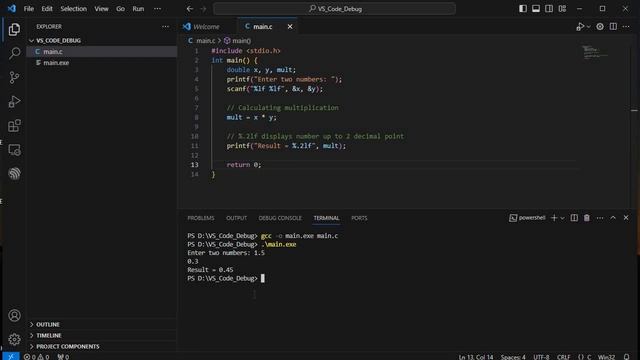 How to debug C Program in Visual Studio Code using MinGW compiler смотреть онлайн