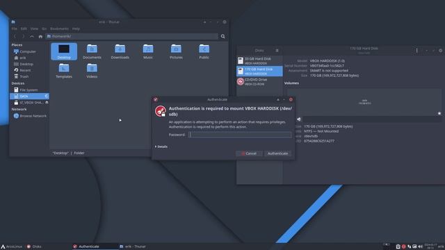 ArcoLinux : 3876 NTFS harddisks - formatting - automount - gnome-disk - fixing - gparted смотреть онлайн