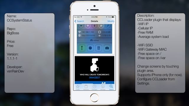 CCSystemStatus: Gives You Useful System Information in iOS 7's Control Center смотреть онлайн