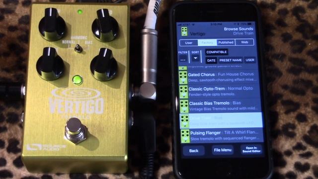 Source Audio VERTIGO TREMOLO one series multi effect with iPhone Neuro App смотреть онлайн