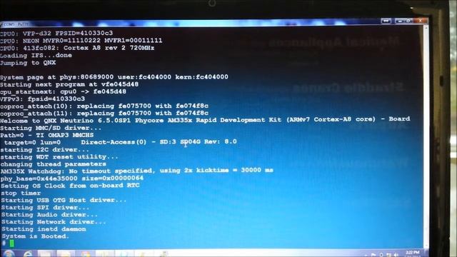 Phytec Phycore-AM335x QNX Fast Boot смотреть онлайн