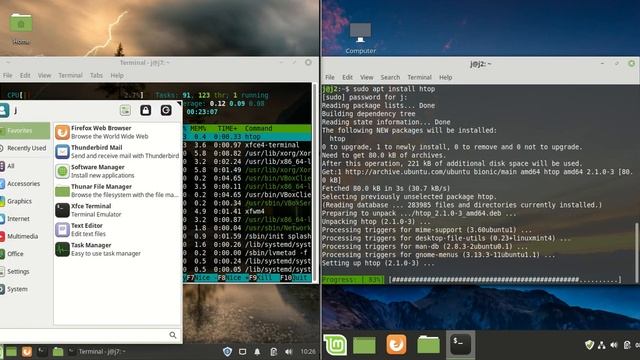 Linux Mint 19.1 (Cinnamon) vs 19.1 XFCE - RAM Usage смотреть онлайн