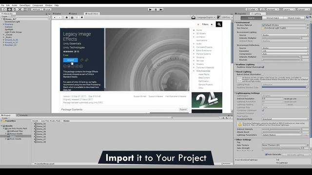How to Setup Low Poly Packs - Demo Scenes in Unity 5.6 смотреть онлайн