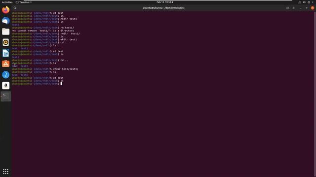 rmdir command in linux смотреть онлайн