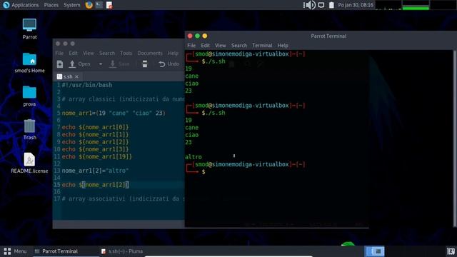 Corso Shell BASH ITA - Lezione 11 - Scripting in BASH: Array смотреть онлайн