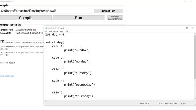 Tutorial 6: how to execute switch case statements in Apple's Swift? смотреть онлайн