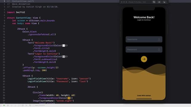 SwiftUI(2020): Animation | Login Screen | Ocean Wave | Xcode 12.0.1 смотреть онлайн