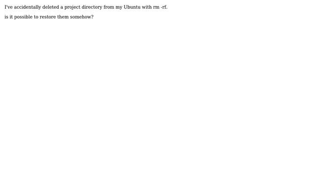 Ubuntu: Restore Direcory/files after rm -rf смотреть онлайн