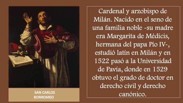MMC SANTO DEL DIA 4 DE NOVIEMBRE - SAN CARLOS BORROMEO смотреть онлайн
