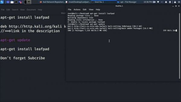 How to install leafpad on kali linux 2020.1
