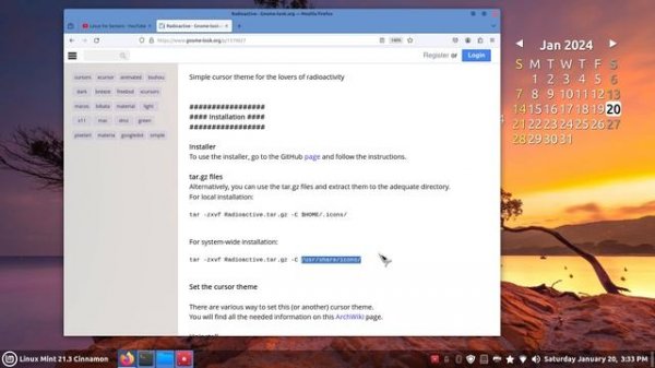 Linux Mint 21.3 & LMDE 6 - Cinnamon - Custom Theme Tips.