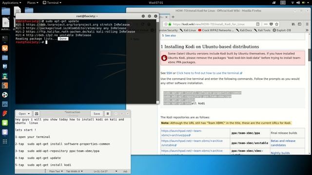HOW TO INSTALL KODI ON KALI && UBUNTU !! 100 % working (easy way) смотреть онлайн