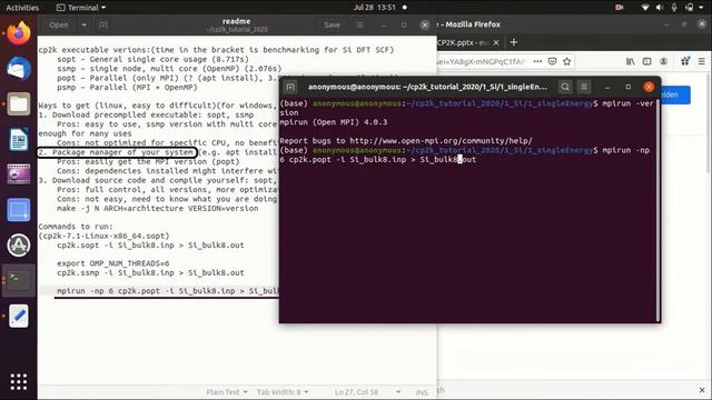 CP2K Tutorial: 1.2 CP2K installation, package manager (Ubuntu, apt install, popt) смотреть онлайн