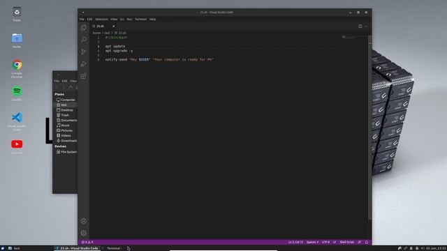 Send desktop notifications with Bash смотреть онлайн