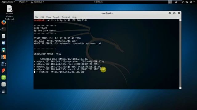 KALI LINUX DIRB 2018 смотреть онлайн