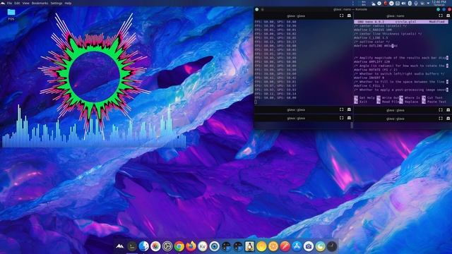 GLava OpenGL audio spectrum visualizer. installation, usage and some customization in Manjaro KDE смотреть онлайн