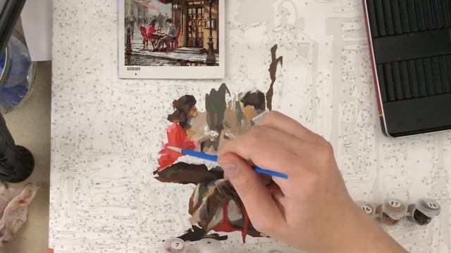 Раскраска по номерам - рисуем! Раскрашиваем пару у кафе. Продолжение! смотреть онлайн