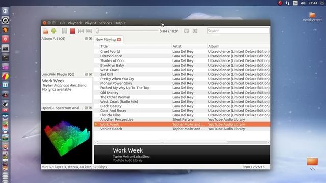 Audacious Qt audio player 3.6a1 on Ubuntu 15.04 смотреть онлайн