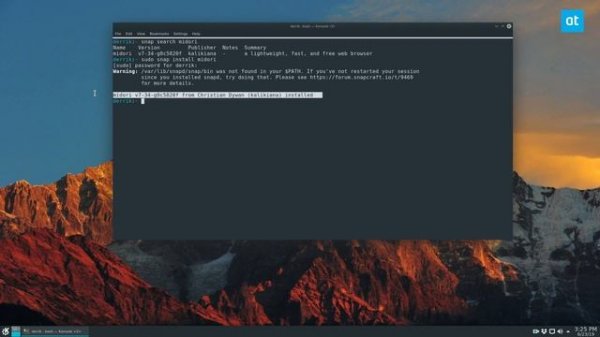 How to install the Midori browser on Linux