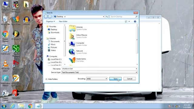 How to set Shutdown Time in Computer | Auto PC shutdown in Hindi | Shutdown computer by notepad смотреть онлайн