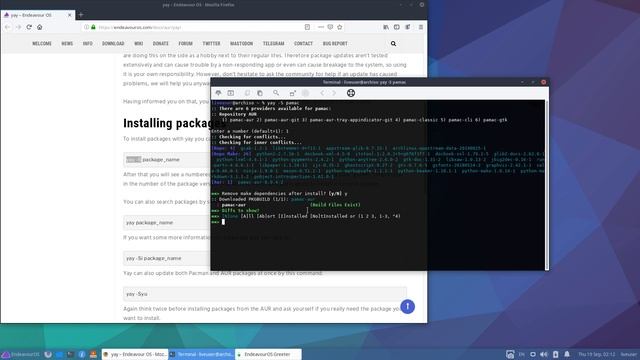 Checking out EndeavourOS 2019.09.15 смотреть онлайн