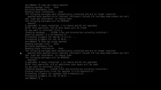 Removing software from an Ubuntu Server смотреть онлайн