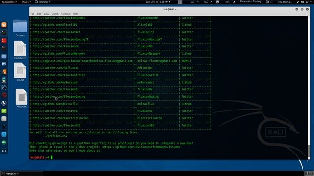 OSRFramework | Kali Linux 2017.3 смотреть онлайн
