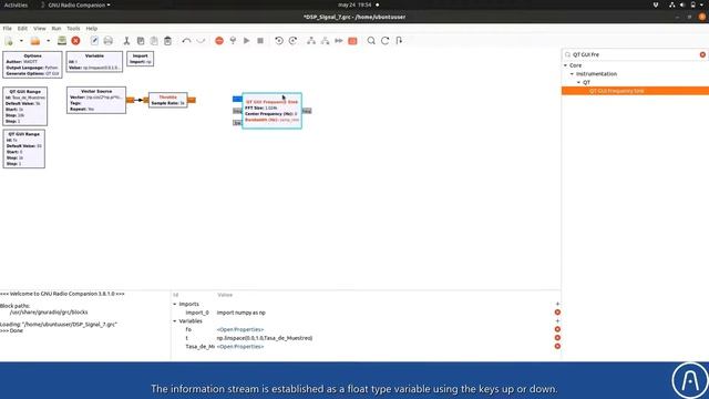 GNU Radio Companion + FFT of Sinusoidal Signal: QT GUI Frequency Sink смотреть онлайн