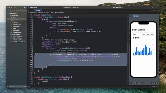 SwiftUI 4.0 - New Swift Charts API - Customisation, Animations & Gestures - Xcode 14 - WWDC 2022 смотреть онлайн