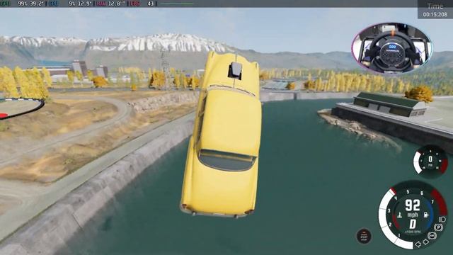 BeamNG | Dam Jump on Linux using Cammus C5 смотреть онлайн