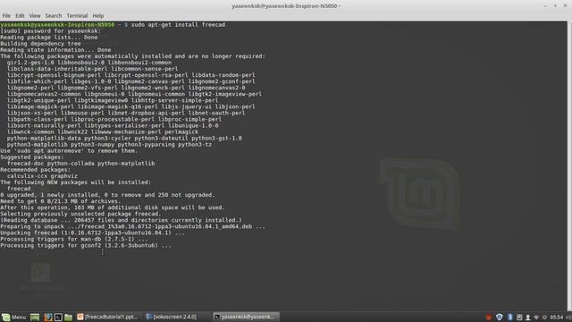 Beginners FreeCAD tutorial 1 Installation on linux смотреть онлайн