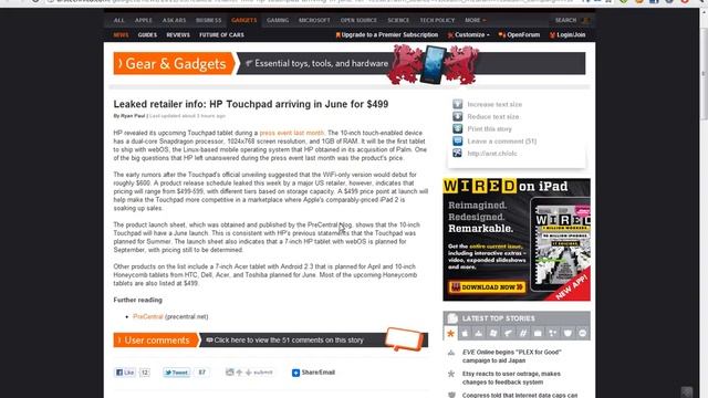 HP TouchPad Coming June? Leaked Product Release Schedule! First Tablet Running Linux WebOS! смотреть онлайн