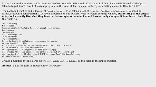 Ubuntu: How to put Solaar in the System Settings panel? смотреть онлайн