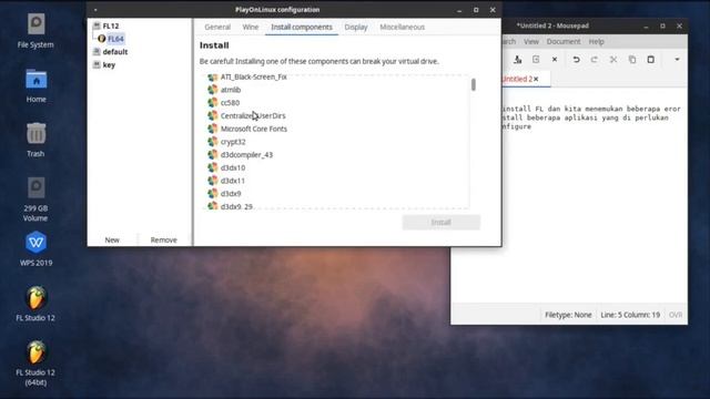 CARA INSTALL FL 12 with PLAYONLINUX in UBUNTUSTUDIO 20.04 смотреть онлайн