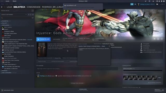 Jogo AAA muito top Injustice: Gods Among Us Ultimate Edition de graça na Steam rodando no linux. смотреть онлайн