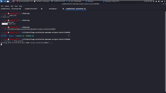 Cap Walkthrough   #htb #CAP_SETUID #wireshark #CAP_SETUID #exploitingCapabilities