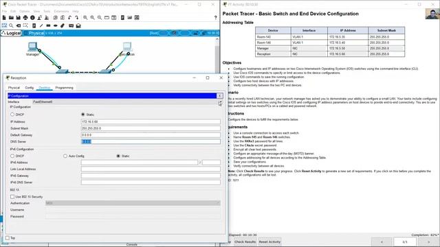 2.9.1 Packet Tracer - Basic Switch and End Device Configuration смотреть онлайн