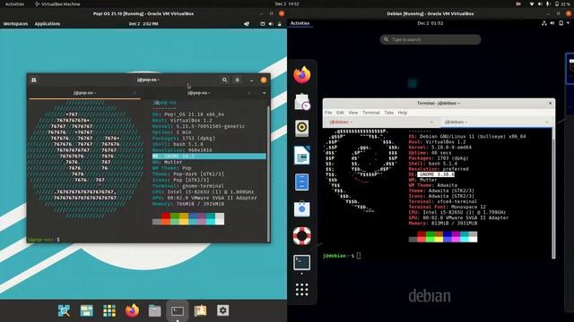 Pop OS 2110 vs Debian 11 Comparing some basics смотреть онлайн