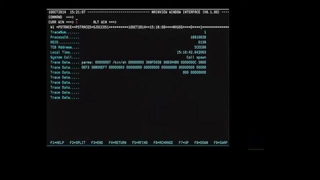 MainView for UNIX System Services - Trace system calls for a z-OS UNIX process смотреть онлайн