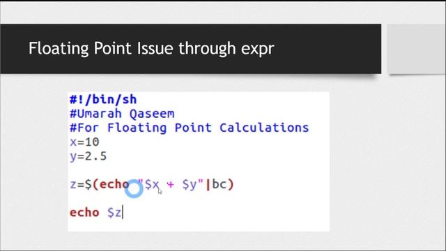 Floating Points Calculation in Shell Programming - Solution of expr Issue смотреть онлайн