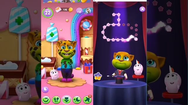 Talking Tom Magic Vs my talking tom 2 Toilet Poop /ios , Android / Gameplay Walkthrough (Outfit7) H смотреть онлайн