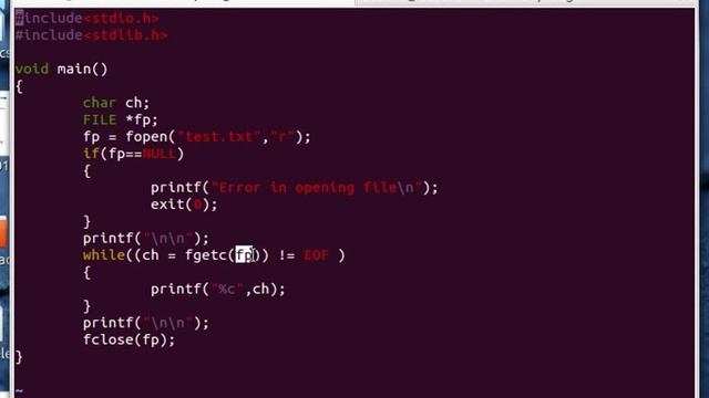 C program to read from the File. смотреть онлайн