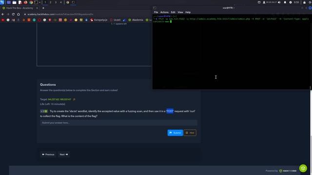 Attacking Web Applications with Ffuf: Value Fuzzing смотреть онлайн