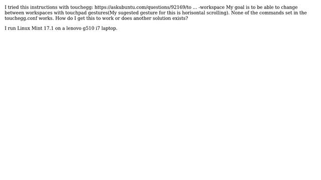 How to change workspaces with touchpad gestures in touchegg on linux mint? смотреть онлайн
